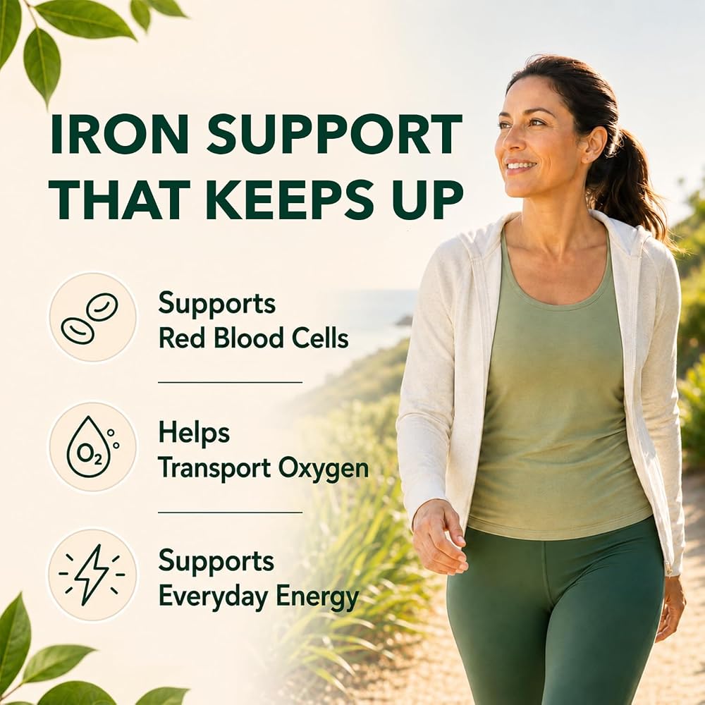 PlantFusion Vegan Iron Blood Support with Ferrochel & B12 - 60 Capsules - image 4