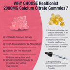 Healtionist Calcium Citrate 2000mg with Vitamin D3 K2 - 120 Gummies - image 6