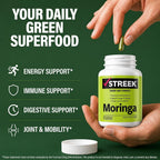 Streek Moringa Capsules Pure Leaf Powder - 60 Capsules - image 5