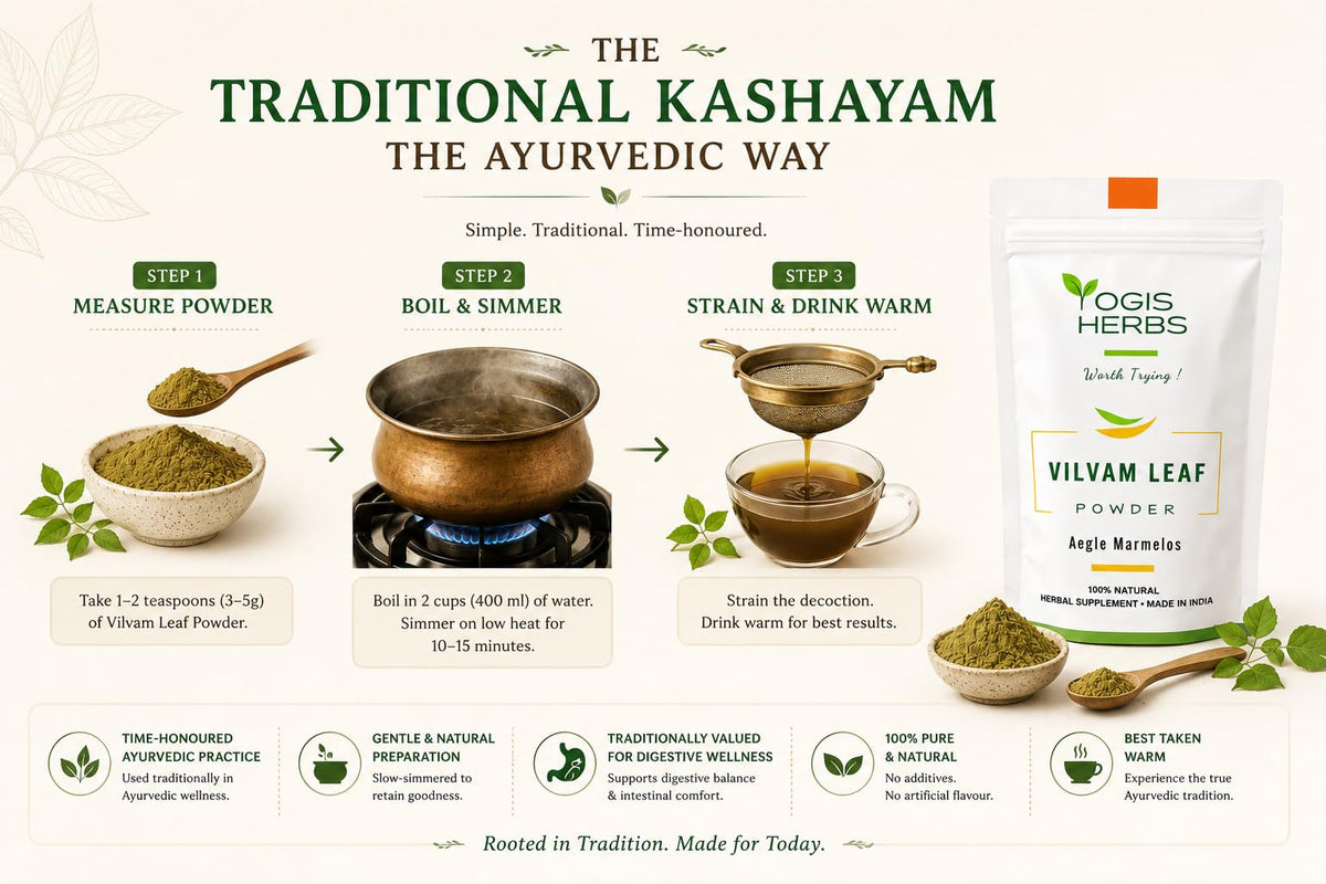 YOGIS HERBS Vilvam Leaf Powder Bilva Digestive Wellness - 16 Ounce - image 3