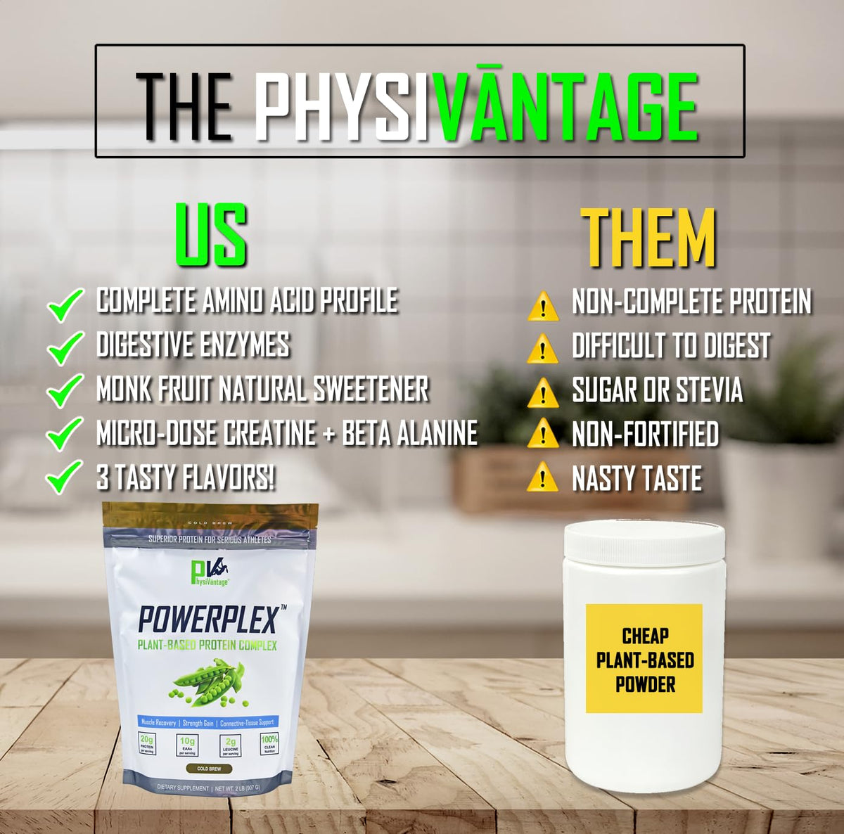 PhysiVantage POWERPLEX Vegan Protein Powder Muscle & Joint Support - 2 lb - image 4