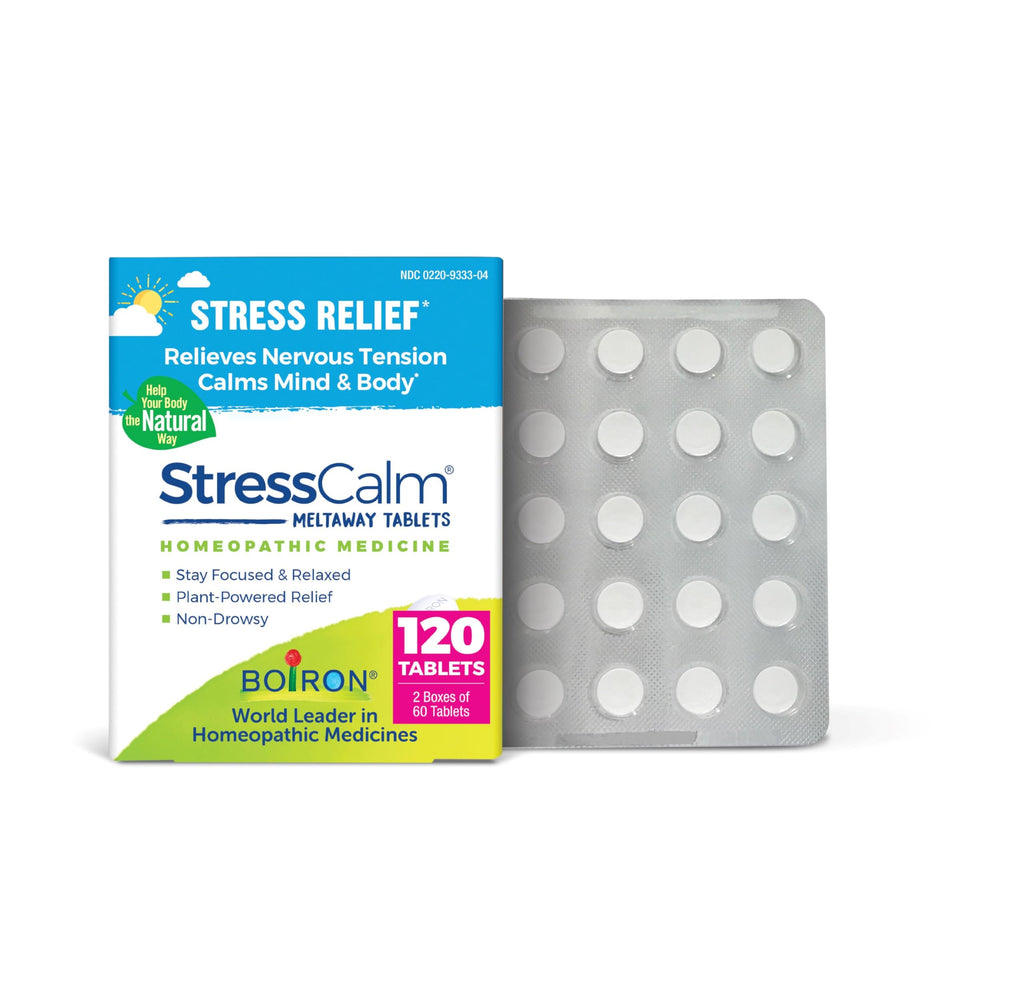 Boiron StressCalm Tablets for Stress Relief - 120 Tablets