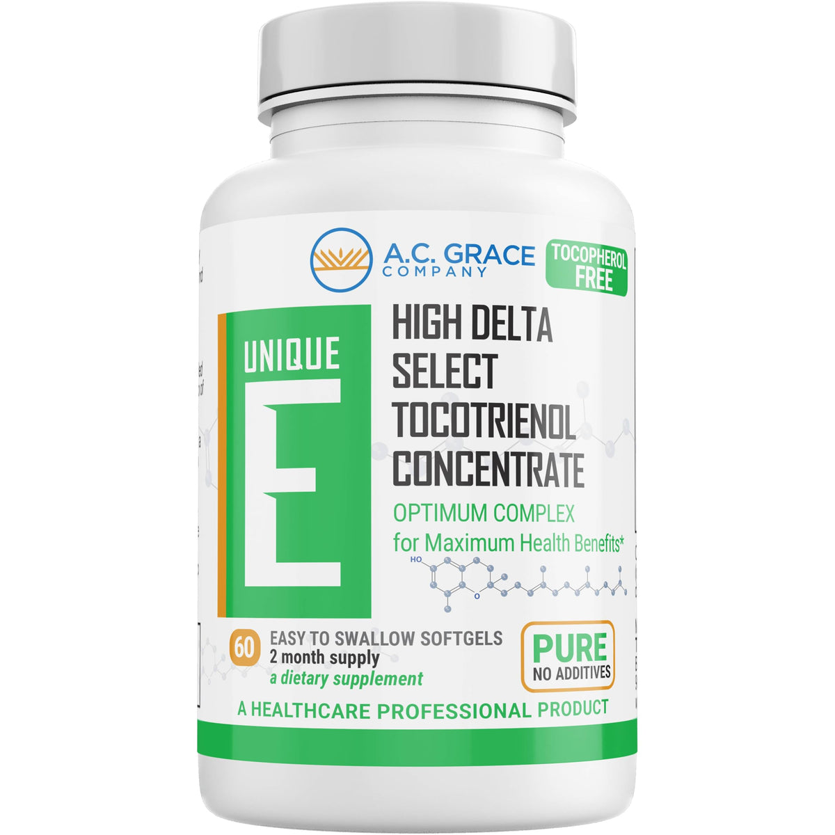 UNIQUE E Tocotrienols Tocopherol Free Softgels - 60 Softgels