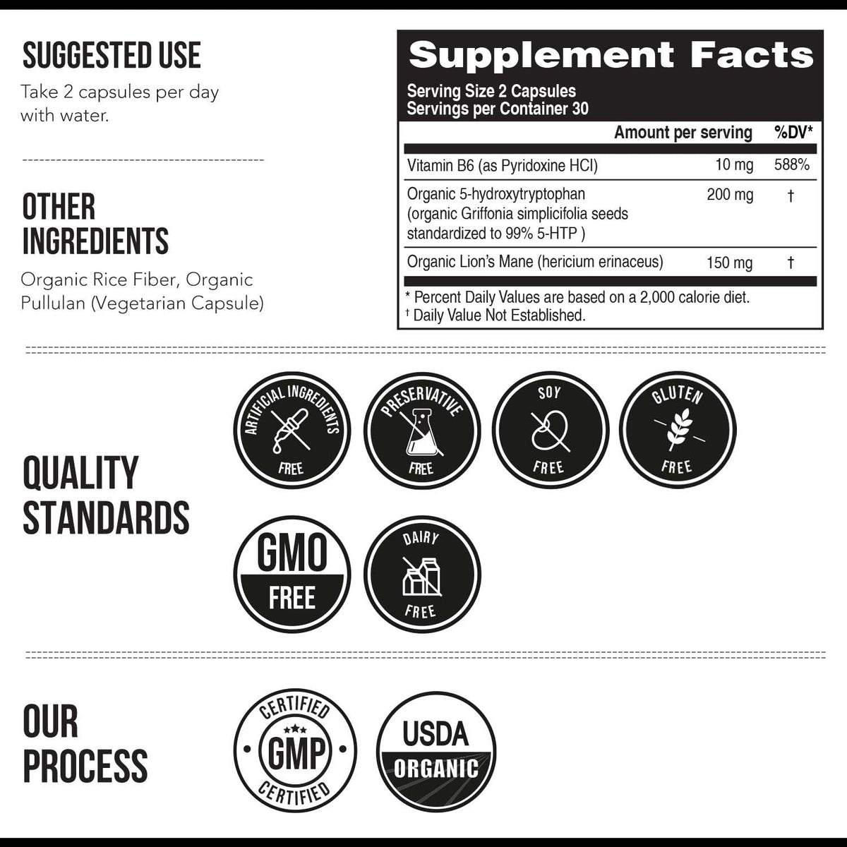 Triquetra Health Organic 5-HTP 200 mg Capsules - 60 Count - image 7