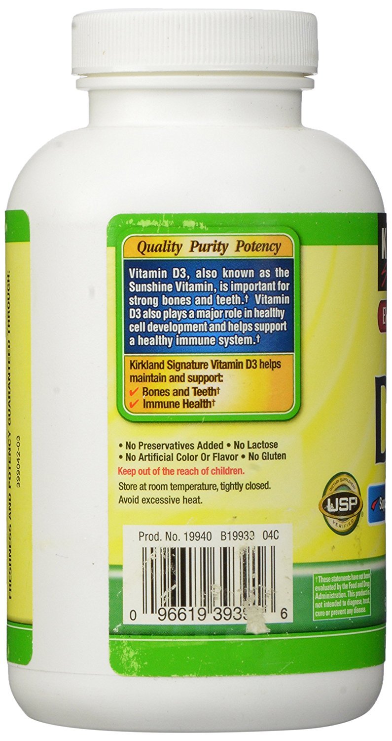 Kirkland Signature Vitamin D3 2000 IU - 600 Softgels - image 4