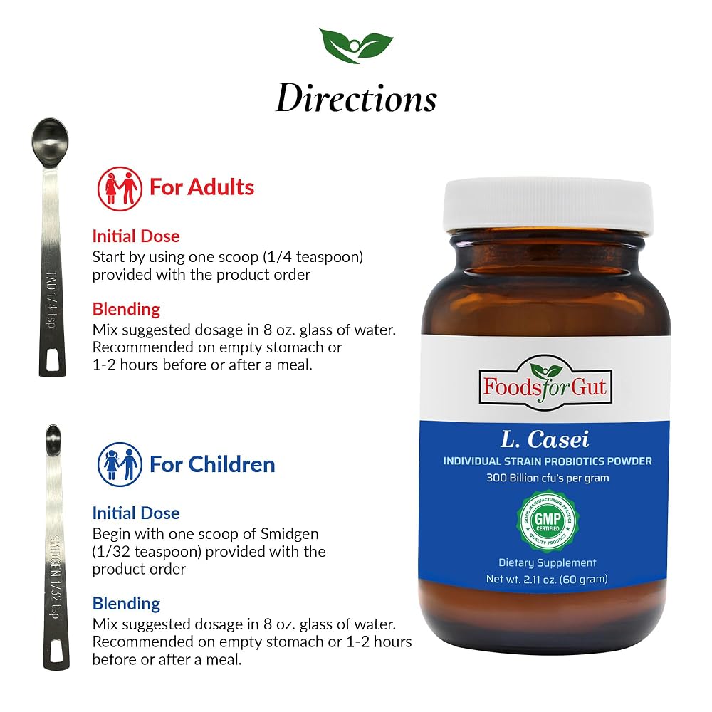 Foods For Gut Lactobacillus Casei Probiotic Powder 300 Billion cfu's