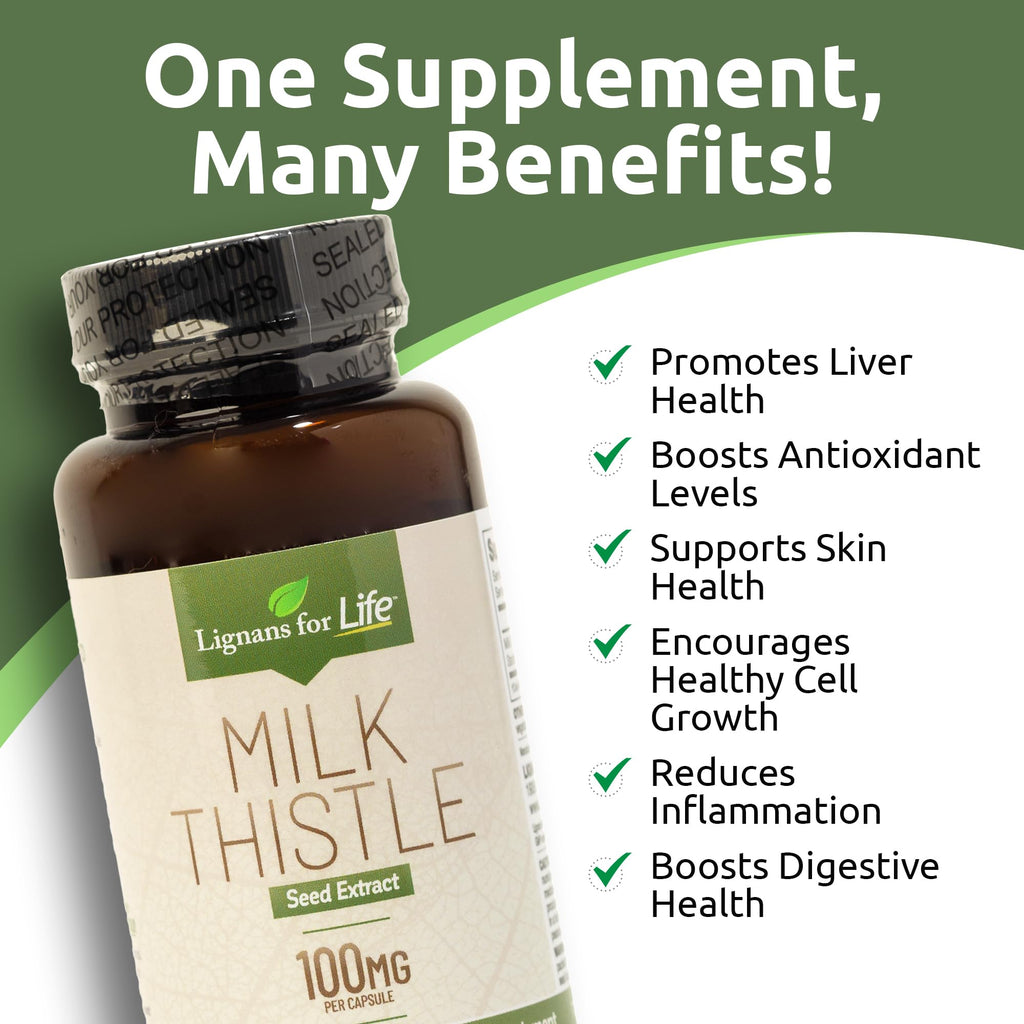 Lignans For Life Milk Thistle Seed Extract Liver Health - 60 Vegetarian Capsules - image 3