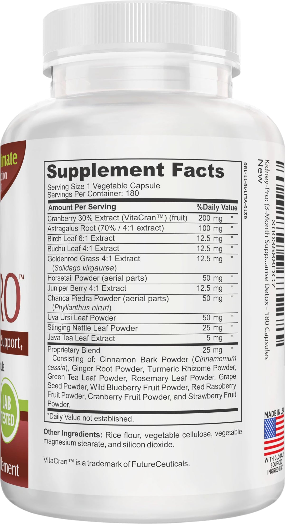 Elevate Recovery Kidney-PRO Kidney Support Complex - 180 Vegetarian Capsules - image 2