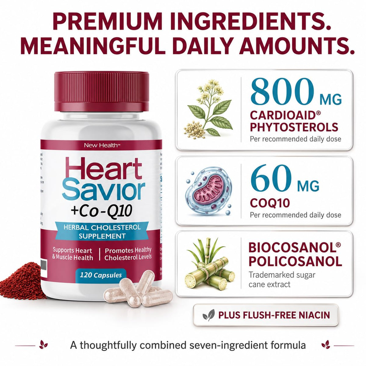 Mountain Health HeartSavior Natural Cholesterol Support - 120 Capsules - image 4
