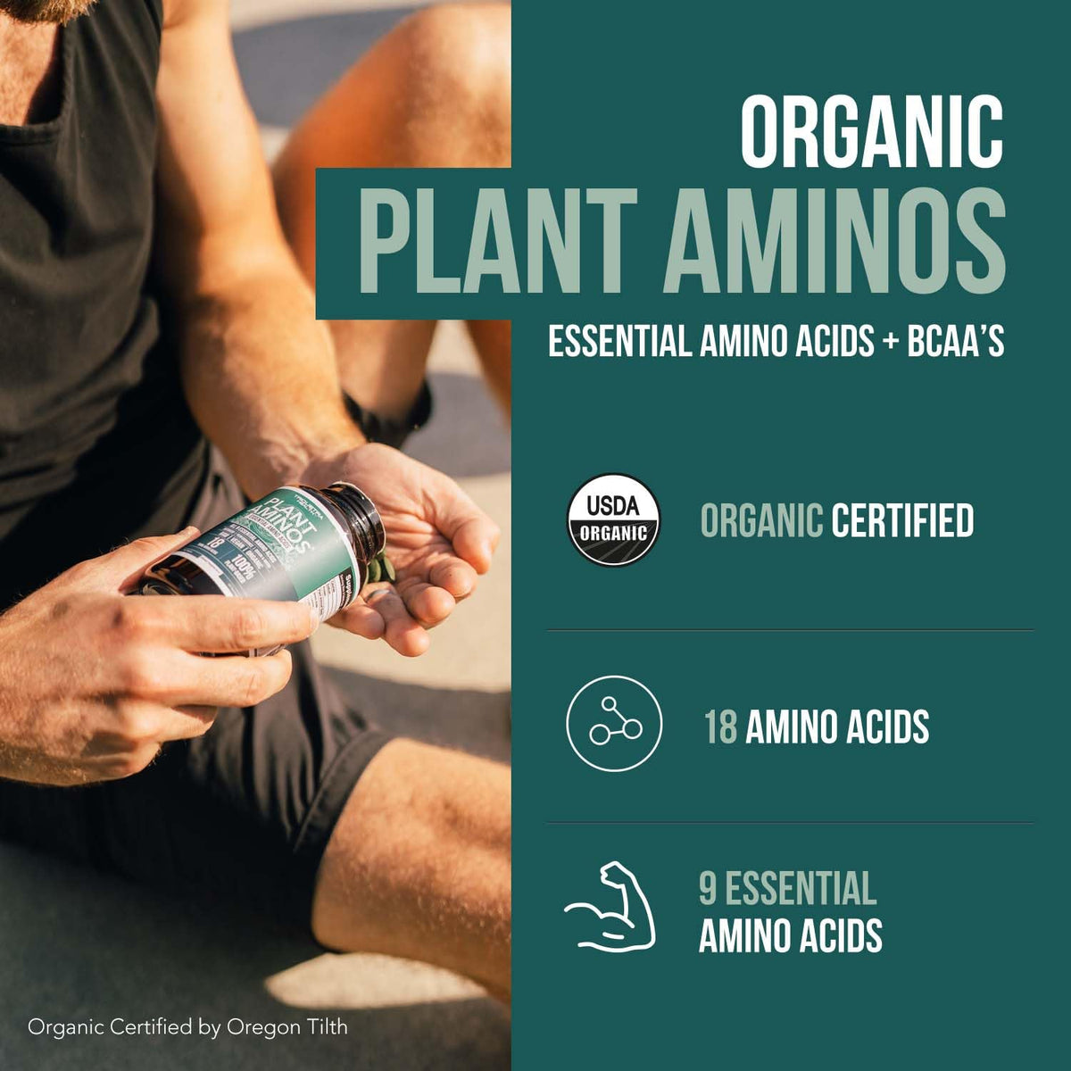 Triquetra Health Plant Aminos Organic Essential Amino Acids - 360 Tablets - image 3