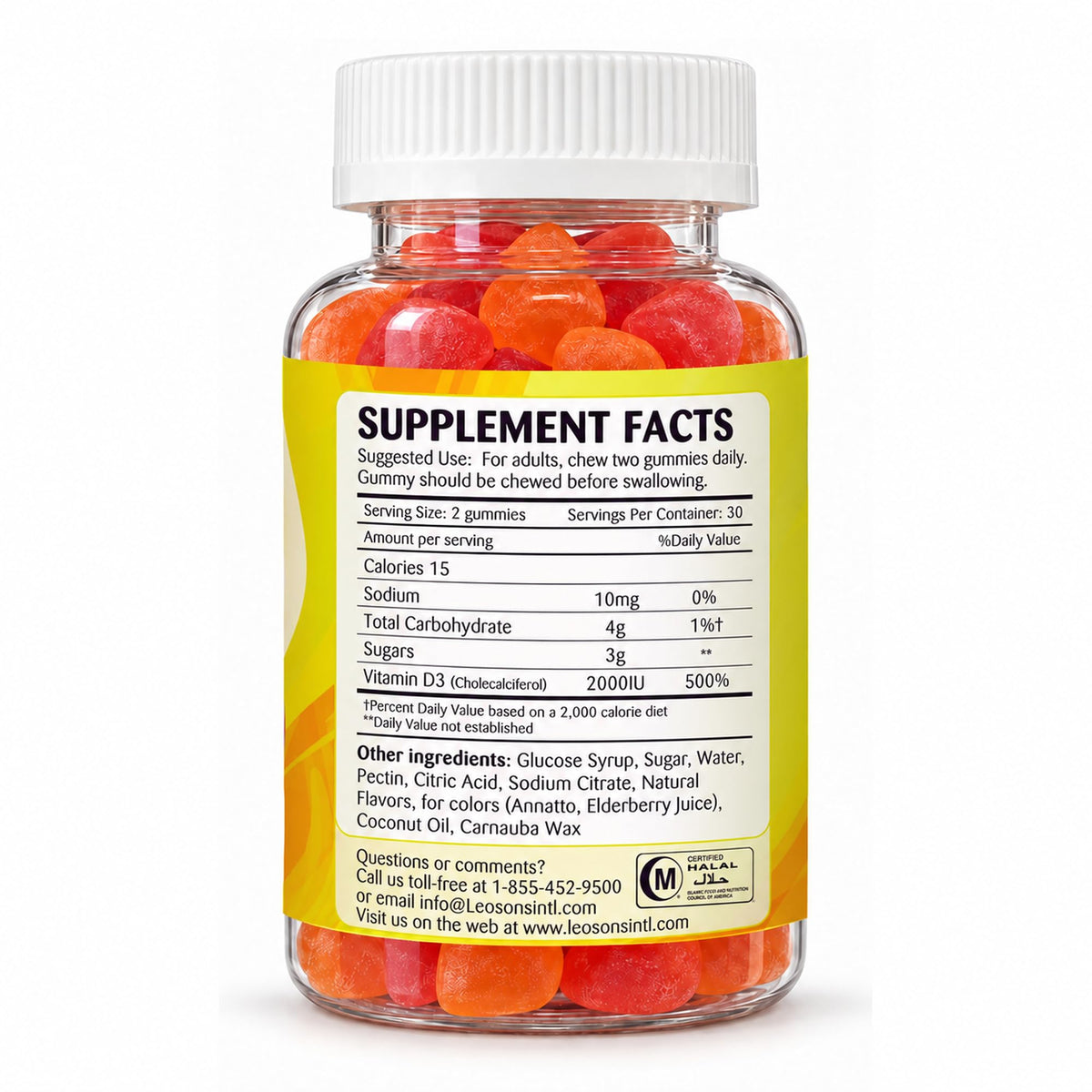 AMERIX Vitamin D3 Gummies for Adults 2000 IU - 60 Gummies - image 2