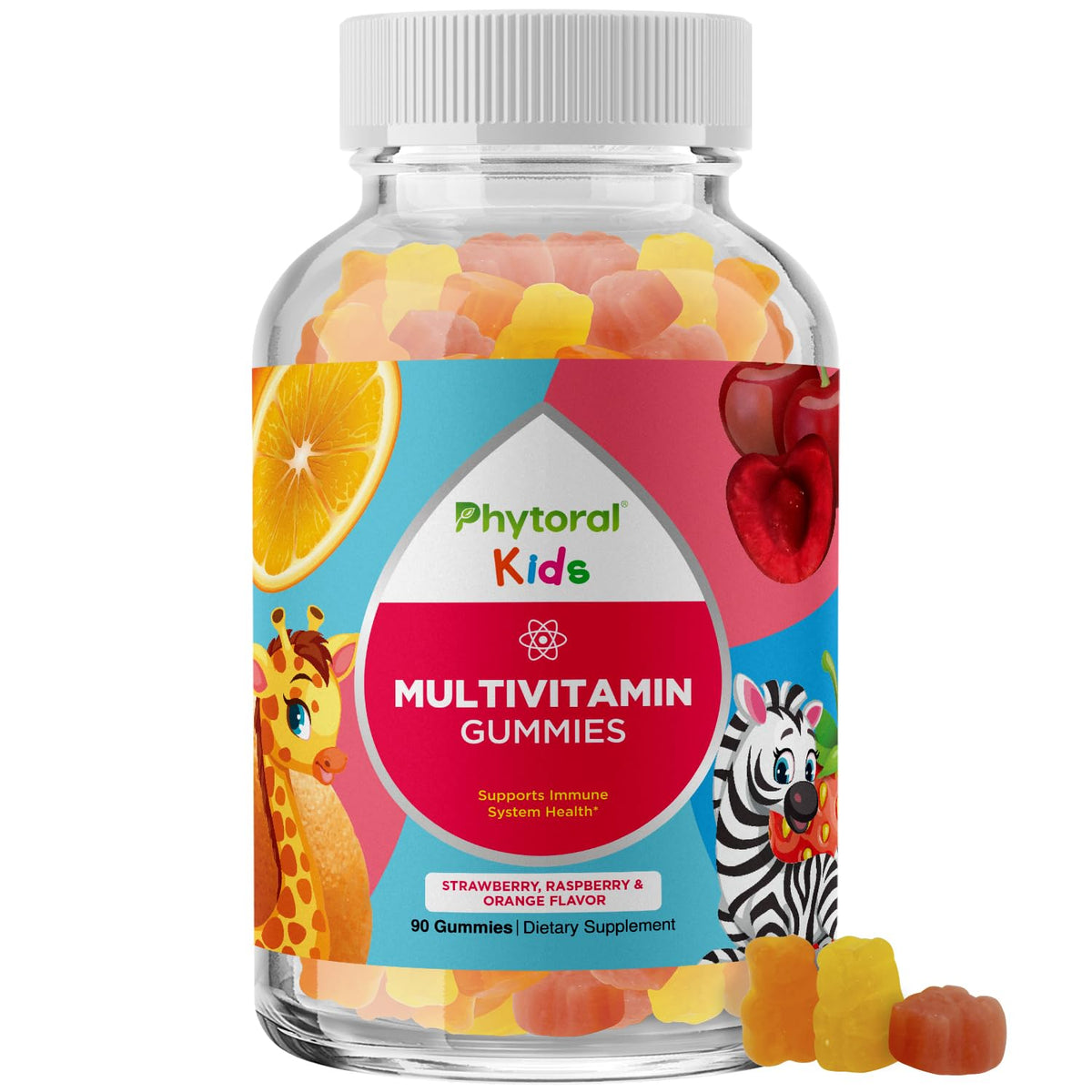 Phytoral Kids Multivitamin Gummies Energy & Immune Support - 90 Count