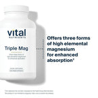 Vital Nutrients Triple Magnesium Complex 500mg - 180 Capsules - image 3