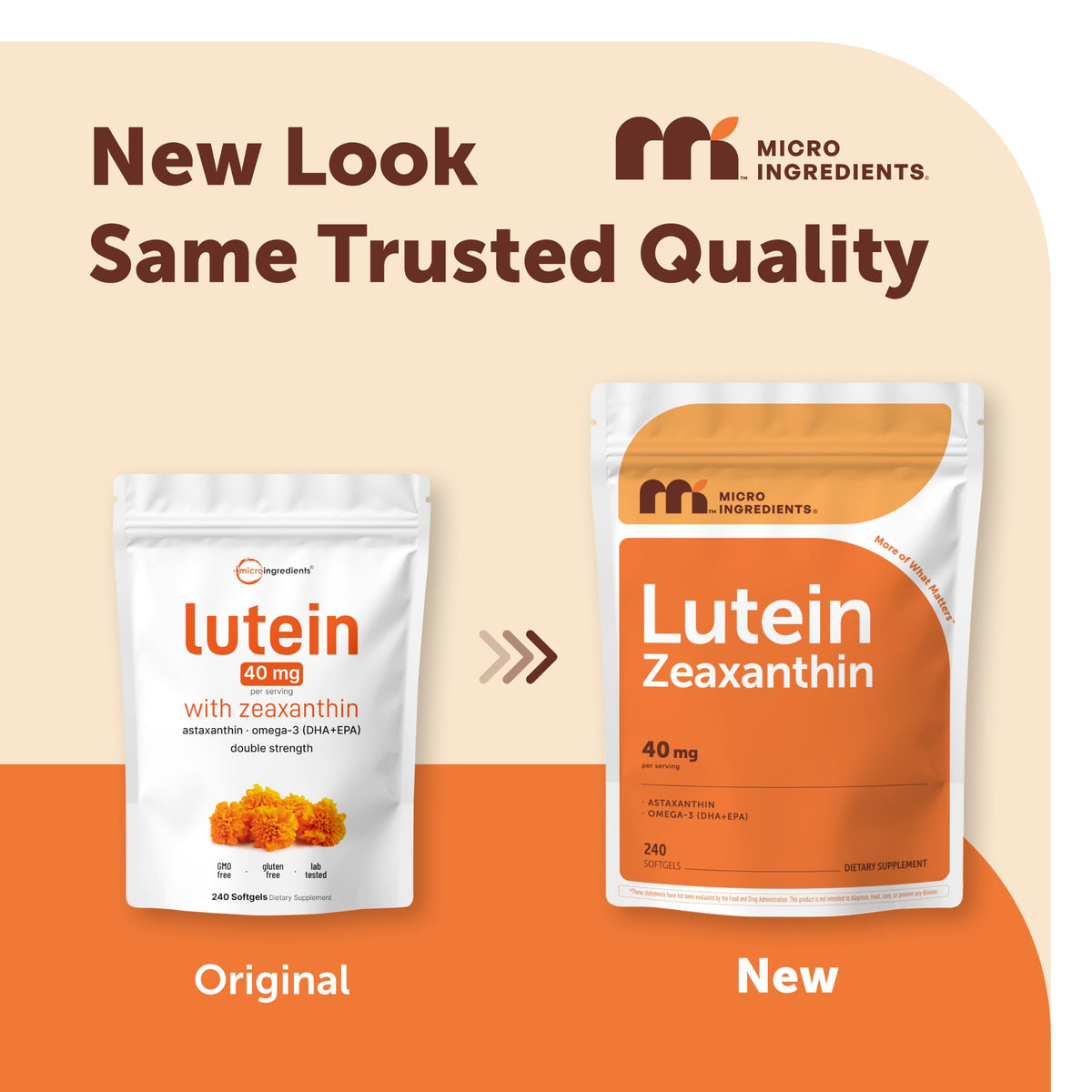 Micro Ingredients Lutein Zeaxanthin 40mg - 240 Softgels - image 2