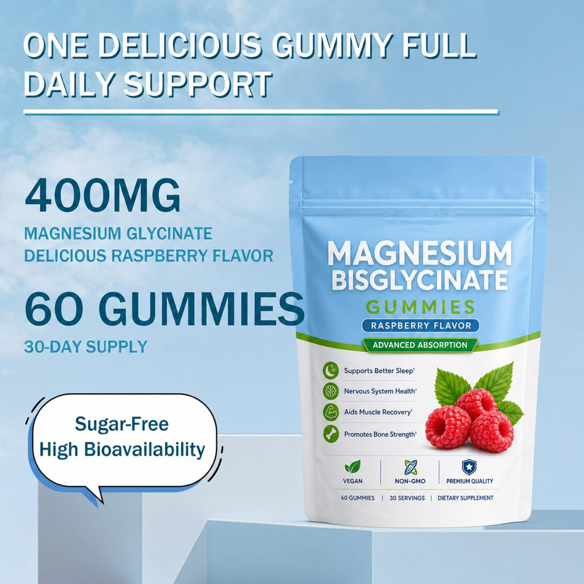 OIMTUE Magnesium Bisglycinate Gummies 400 mg - 60 Gummies - image 2