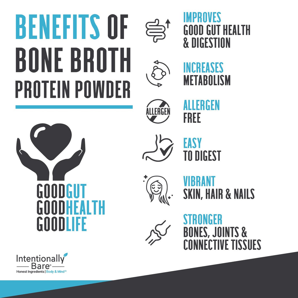 Intentionally Bare Bone Broth Protein Powder Unflavored - 15.7 oz - image 3