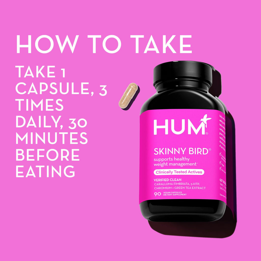 HUM Skinny Bird Green Tea Extract Appetite Support - 90 Capsules - image 6