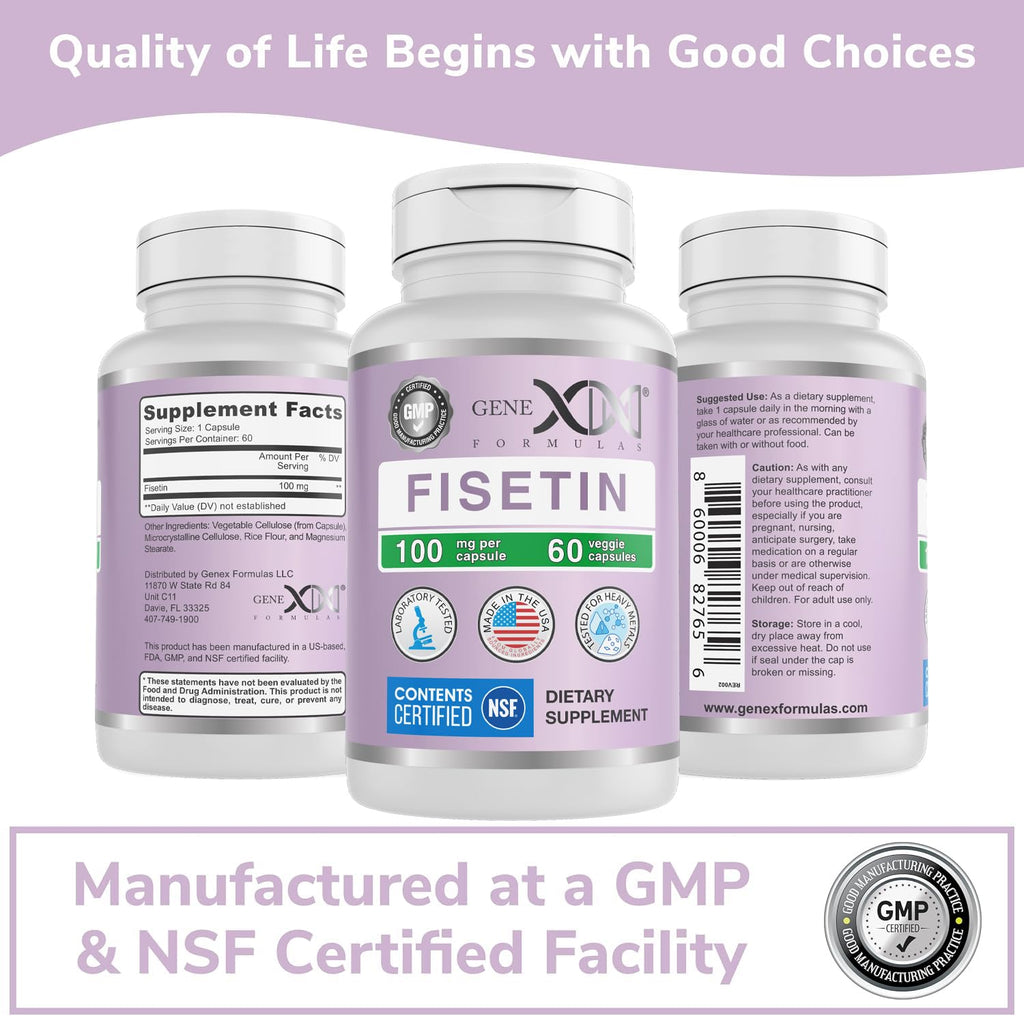 Genex Formulas Fisetin 100mg Supplement - 60 Capsules - image 7