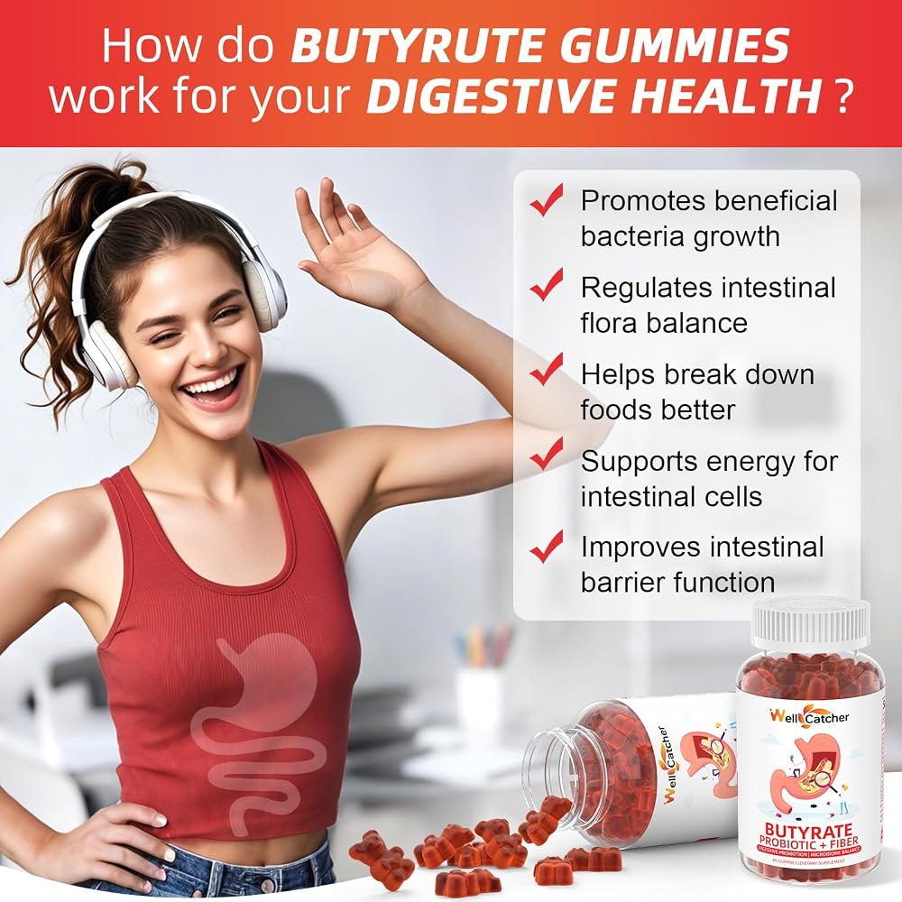 Wellcatcher Butyrate Gummies Gut Health Supplement - 60 Gummies - image 3