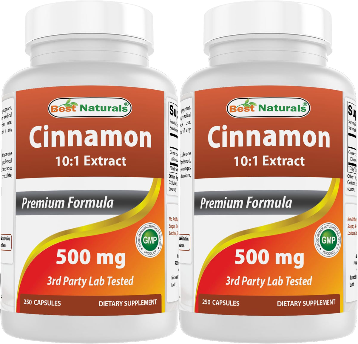 Best Naturals Cinnamon 500 mg - 250 Capsules