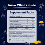 Vitamatic BCAA Gummies - Branch Chain Amino Acid Supplements - Peach