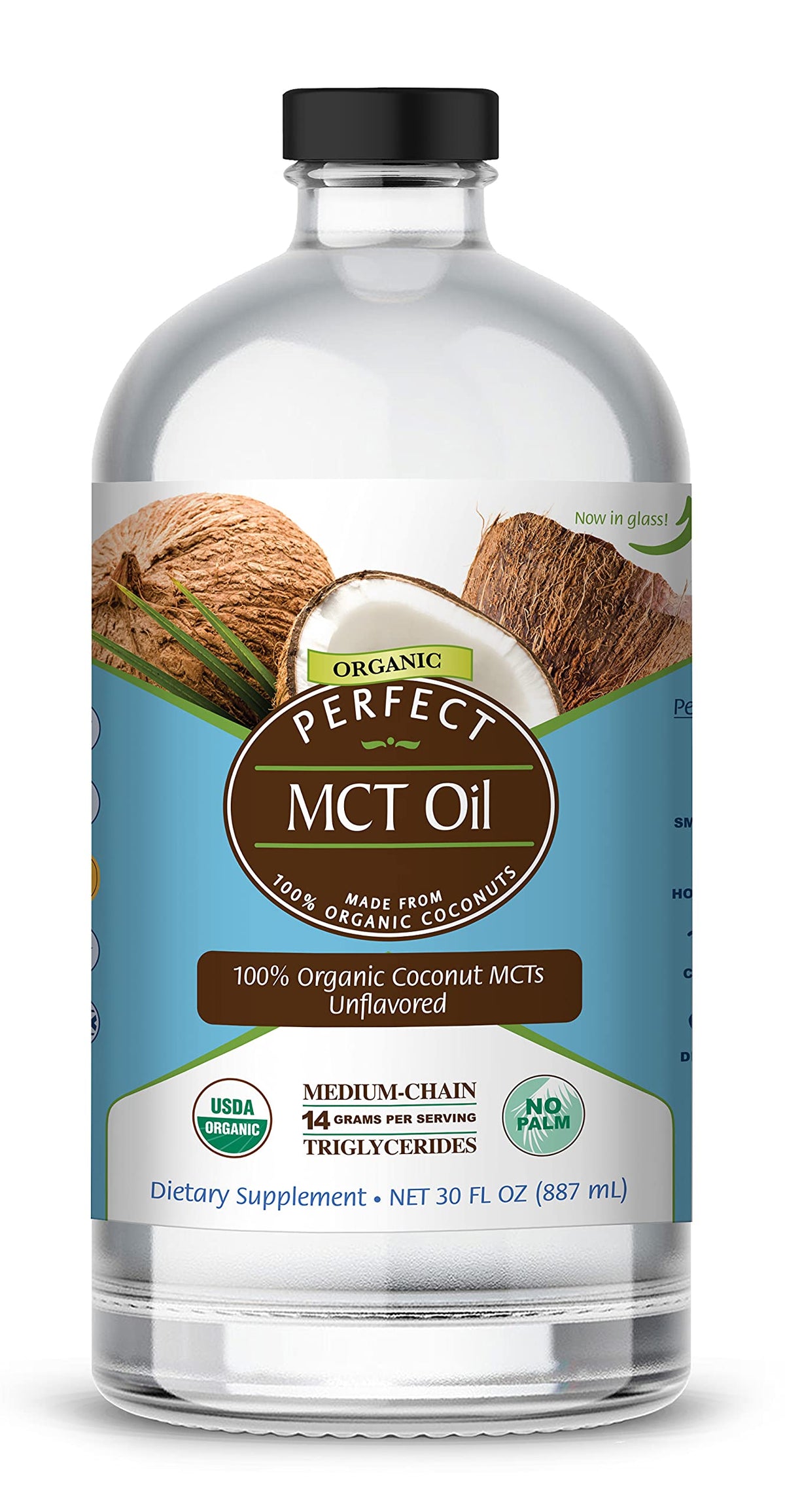 Perfect Supplements MCT Oil Organic Coconut - 30 Fl Oz