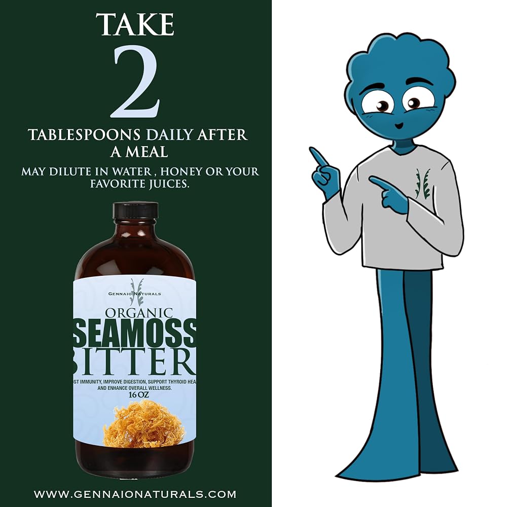 GENNAIO NATURALS Organic Seamoss Bitters - 16 Fl Oz - image 2