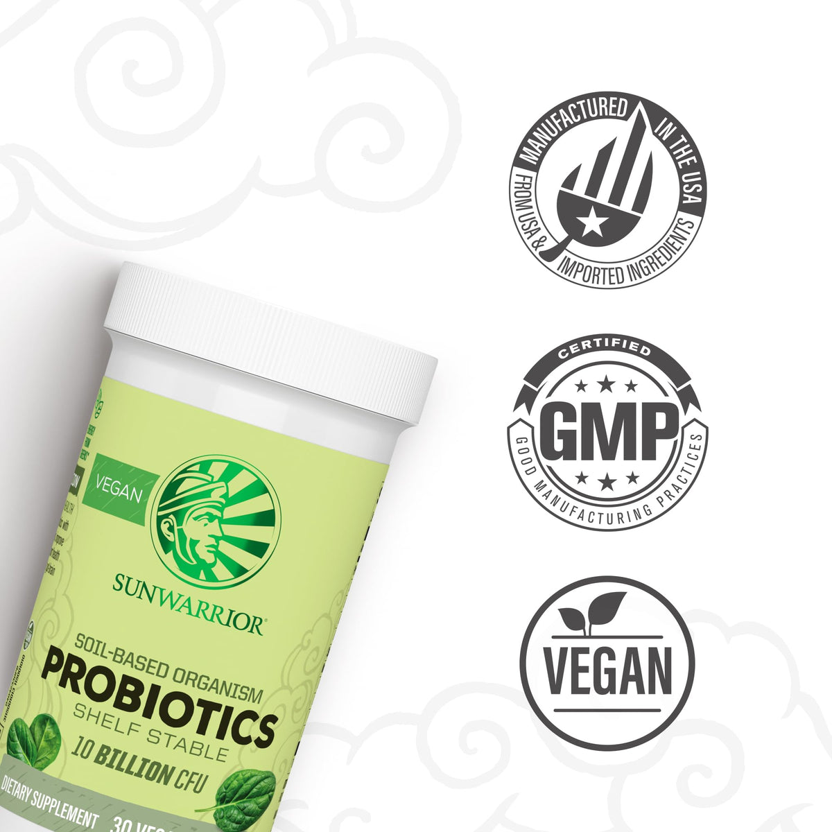 Sunwarrior Probiotics Soil-Based Vegan Capsules - 30 Count - image 3