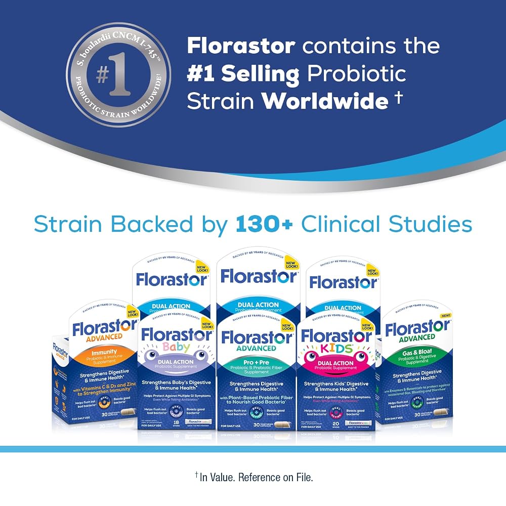 Florastor Advanced Gas and Bloat Probiotic