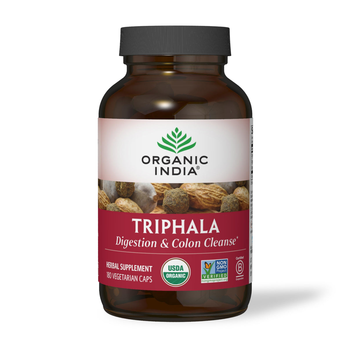 Organic India Triphala Capsules Digestive Support - 180 Capsules