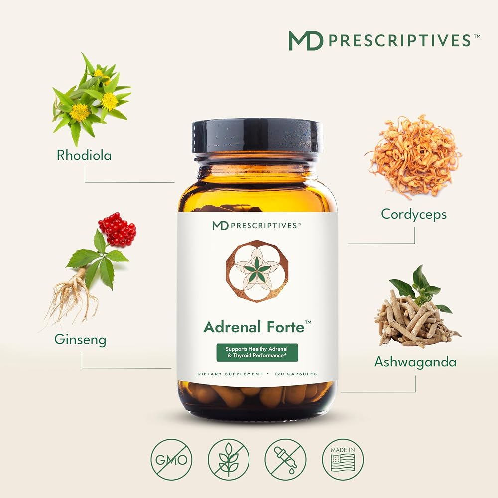 MD Prescriptives Adrenal Forte Adrenal Support - 120 Capsules - image 5