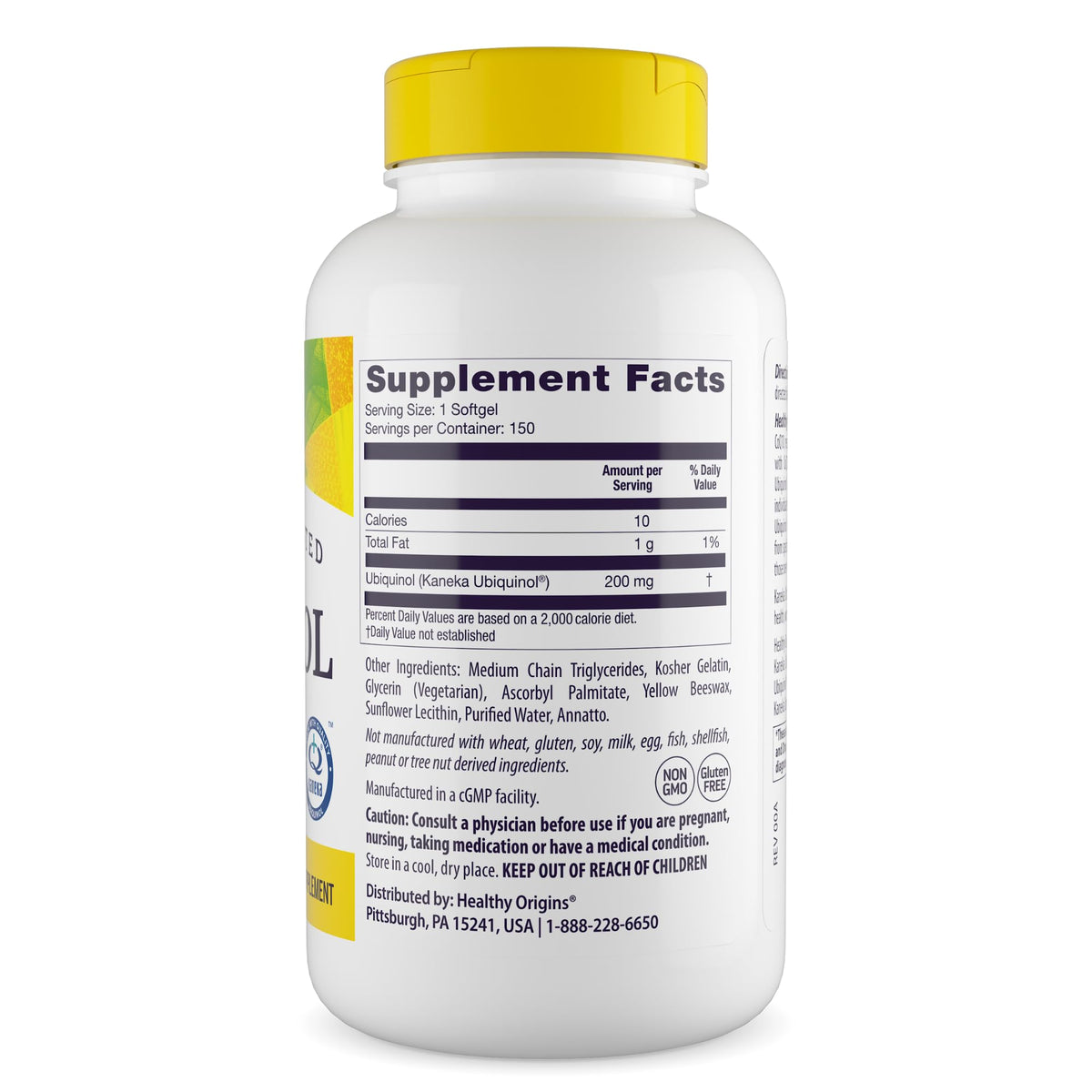 Healthy Origins Ubiquinol CoQ10 200 mg - 150 Softgels - image 2