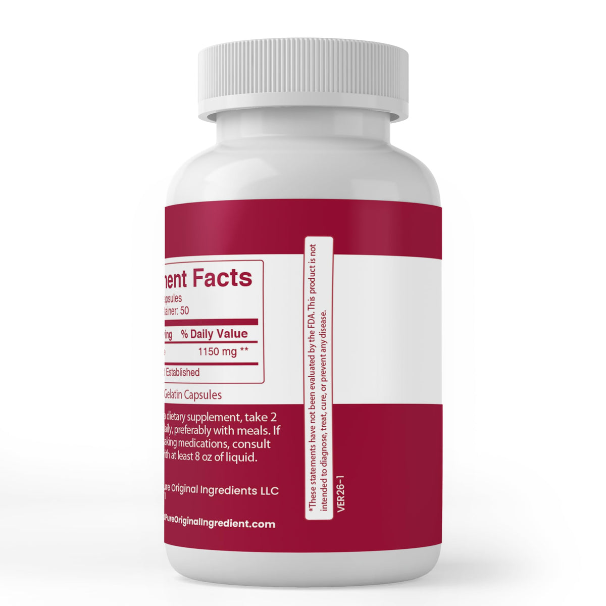 PURE ORIGINAL INGREDIENTS NAC N-Acetyl L-Cysteine - 100 Capsules - image 3