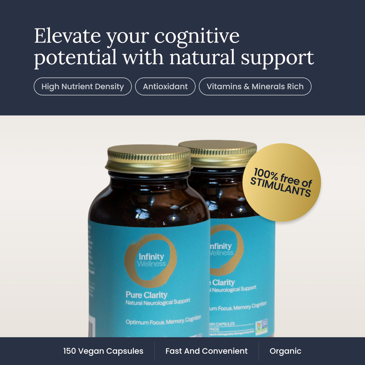 Infinity Greens Pure Clarity Brain Support - 150 Capsules - image 5