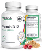 logos nutritionals Vitamin B-12 1000 mcg Chewable Tablets - 100 Tablets