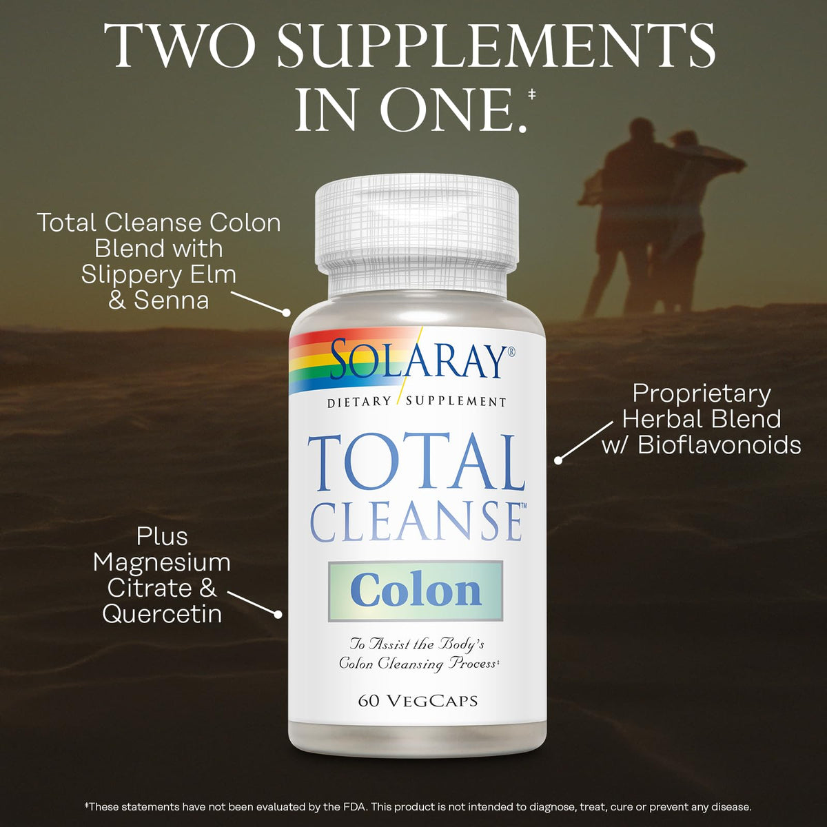 SOLARAY Total Cleanse Colon Supplement - 60 Vegetarian Capsules - image 3