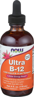 NOW Supplements Ultra B-12 Liquid 800 mcg - 4 Fl Oz