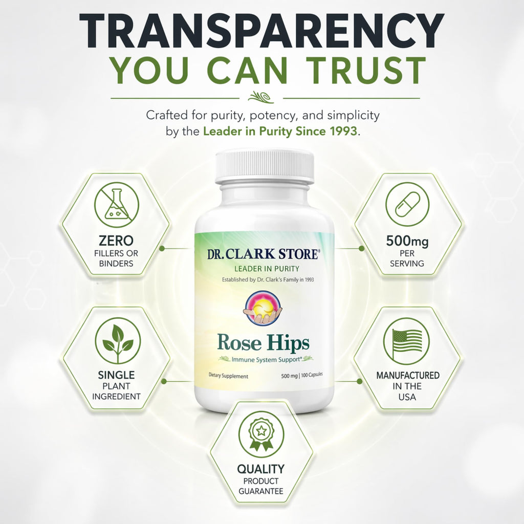 Dr Clark Rose Hips Supplement 500 MG - 100 Capsules - image 5