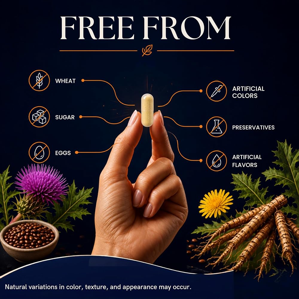 Vitamatic Milk Thistle with Dandelion Root Extract - 180 Capsules - image 5