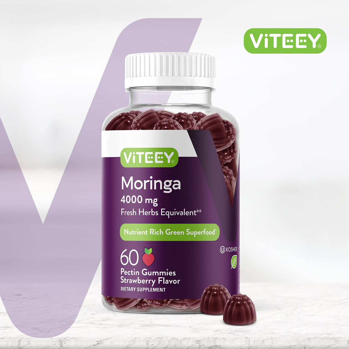 Viteey Moringa Gummies - 4,000mg [from 400mg of 10:1 Extract]