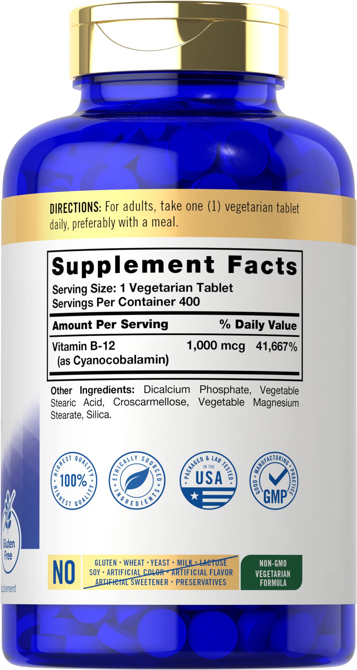 Carlyle Vitamin B12 1000 mcg - 400 Tablets - image 2
