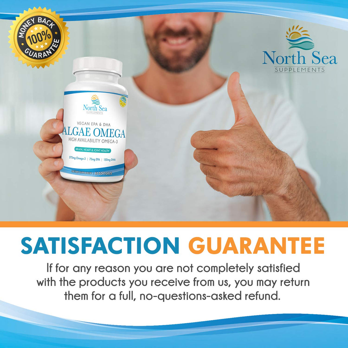 North Sea Supplements Vegan Algae Omega-3 - 60 Softgels - image 5