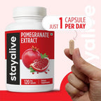 STAY ALIVE Pomegranate Extract Capsules 20:1 - 120 Count - image 7