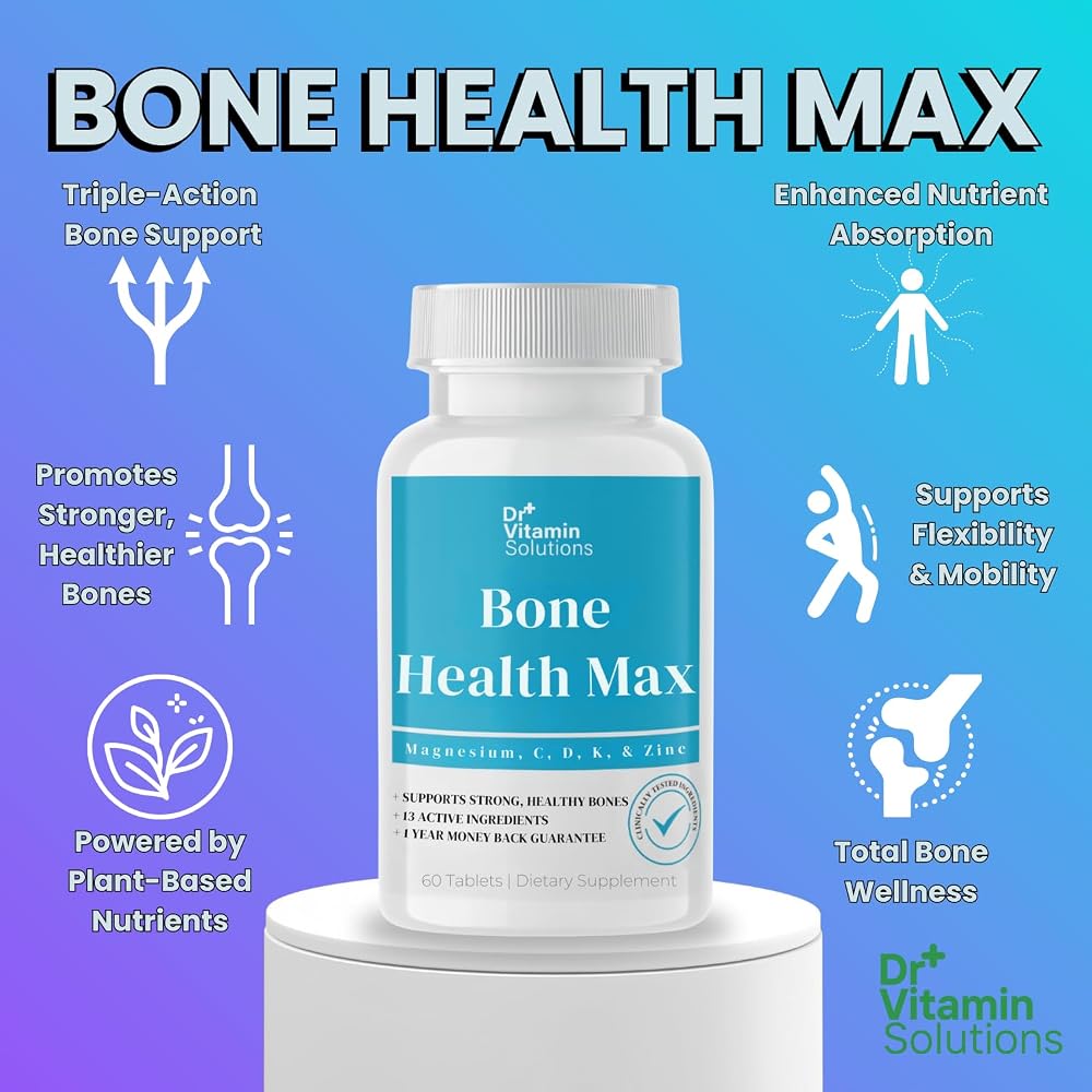 DR Vitamin Solutions Bone Health Max Calcium & Magnesium - 60 Tablets - image 2