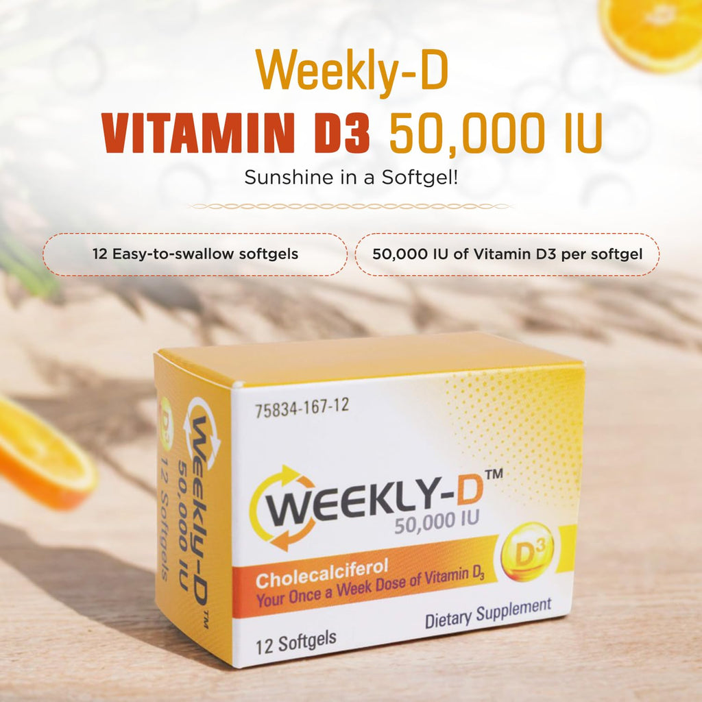 Nivagen Weekly-D Vitamin D3 50,000 IU Softgels - 12 Count - image 2
