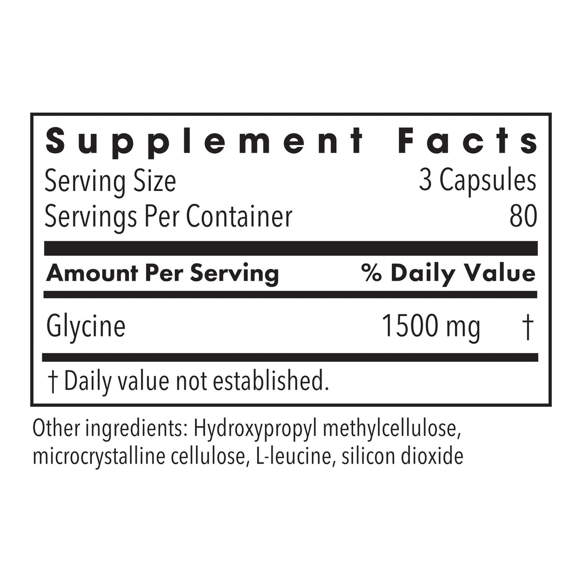 Metabolic Maintenance Glycine 500 mg Sleep Support - 250 Capsules - image 2