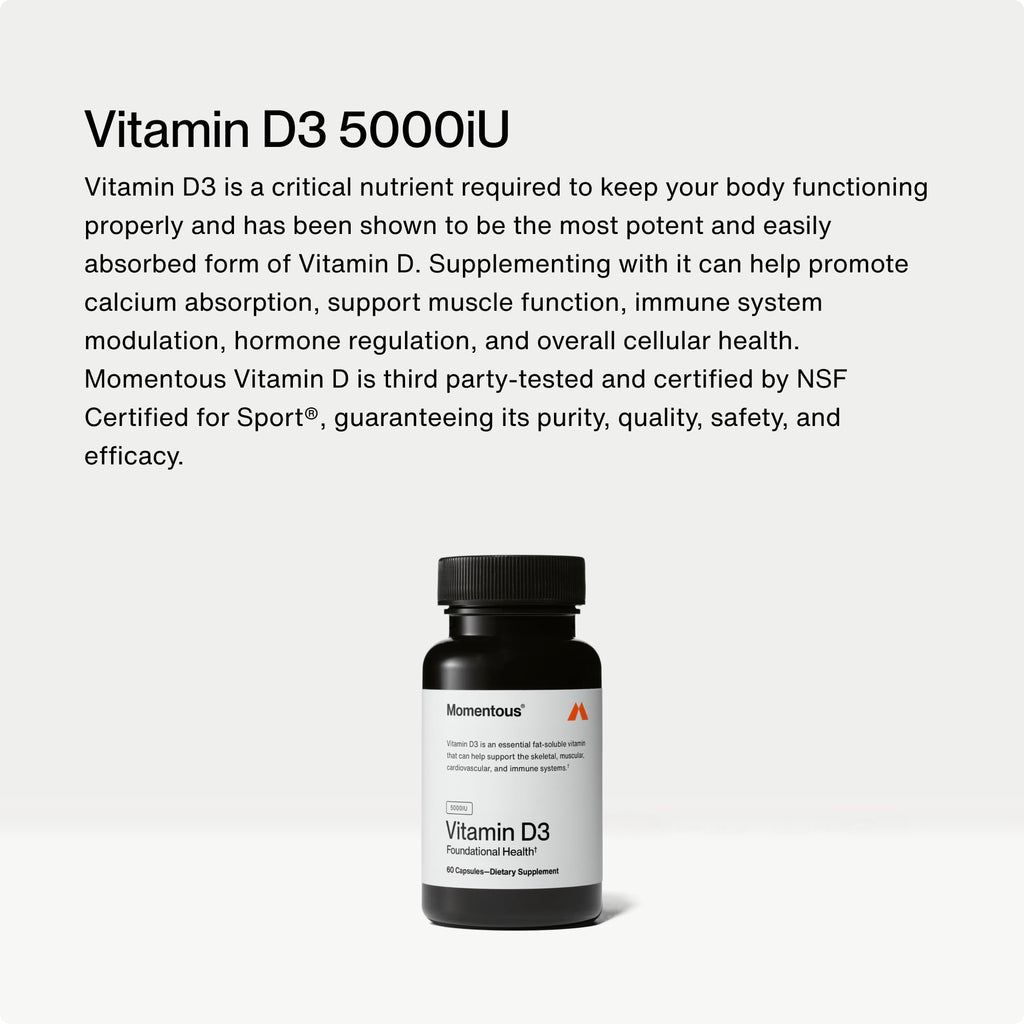 Momentous Vitamin D3 5000 IU Supplement - 60 Capsules - image 3