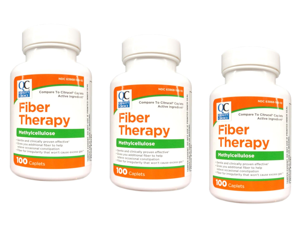 Quality Choice Fiber Therapy Methylcellulose 500 mg - 300 Caplets