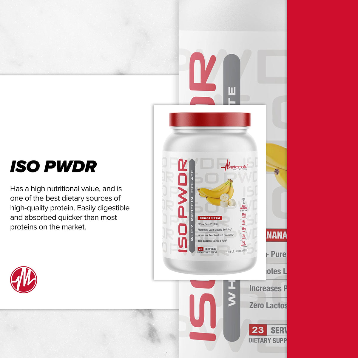 Metabolic Nutrition Whey Protein Isolate ISO PWDR