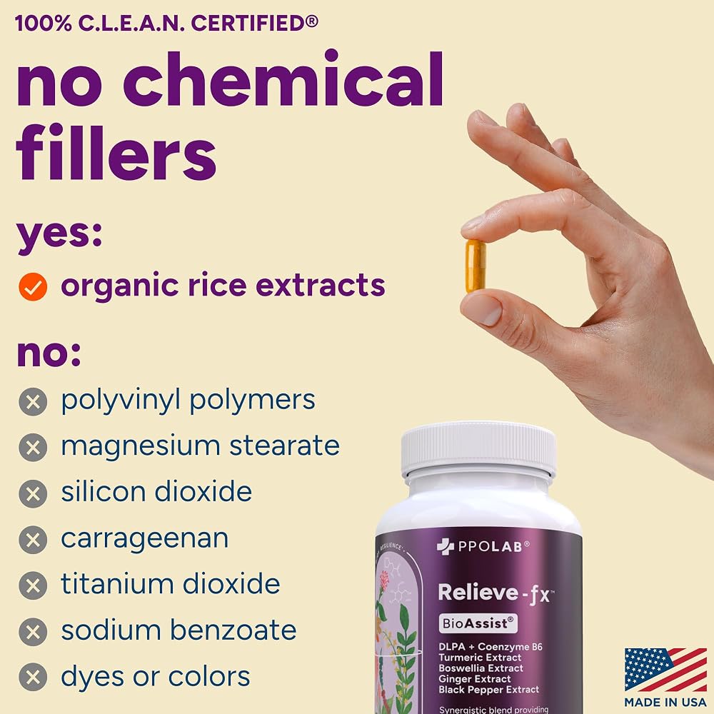 PPO Lab Relieve-fx™ DLPA Boswellia Turmeric Ginger Supplement